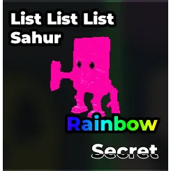  RAINBOW LIST LIST LIST SAHUR 
