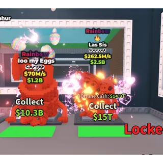 rainbow las sis + rainbow noo my eggs