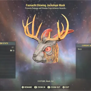 Glowing Jackalope Mask
