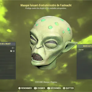 Glowing  Alien Mask