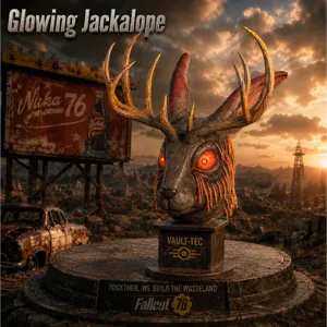 Glowing Jackalope Mask