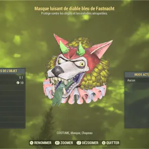 Glowing Blue Devils Mask