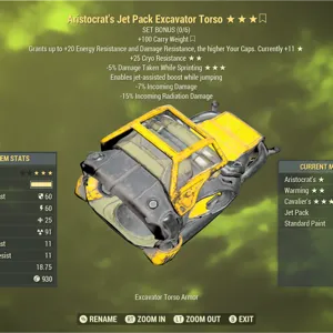 Jetpack excavator torso