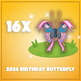 16x 2026 Birthday Butterfly