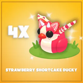 4x Strawberry Shortcake Ducky