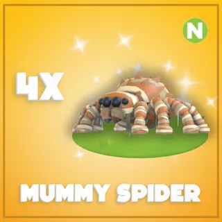 4x Neon Mummy Spider