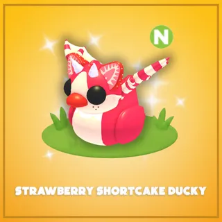 Neon Strawberry Shortcake Ducky