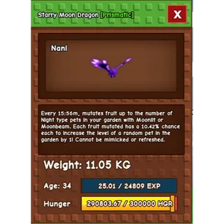 NEWLY HATCHED Starry Moon Dragon | ⚡INSTANT DELIVERY⚡