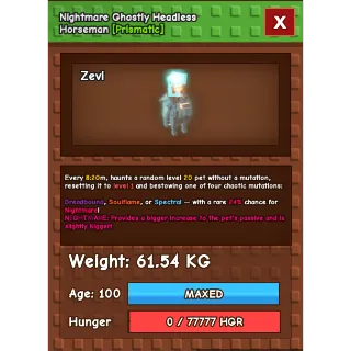 Huge Nightmare Ghostly Headless Horseman 61.54KG