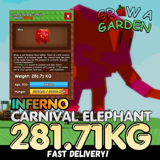 INFERNO Rainbow Hatched Carnival Elephant 281.71KG | RBH | Age 500 ⚡Fast Delivery⚡