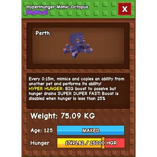 15s HyperHunger Semi-titanic Mimic Octopus 75.09KG
