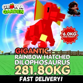 GIGANTIC Rainbow Hatched Dilophosaurus 281.80KG | RBH Dilo | Age 500 ⚡INSTANT DELIVERY⚡
