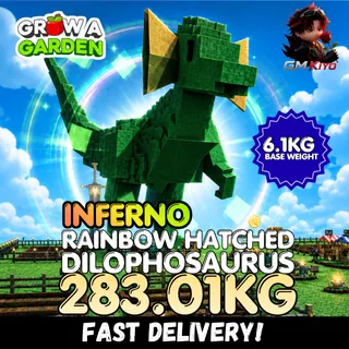 INFERNO Rainbow Hatched Dilophosaurus 283.01KG | Age 500 ⚡INSTANT DELIVERY⚡