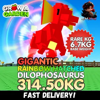 [RARE KG] GIGANTIC Rainbow Hatched Dilophosaurus 314.50KG | Age 500 ⚡INSTANT DELIVERY⚡