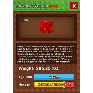 INFERNO Rainbow Hatched Elephant 285.85KG | Huge | RBH Elephant⚡INSTANT DELIVERY⚡