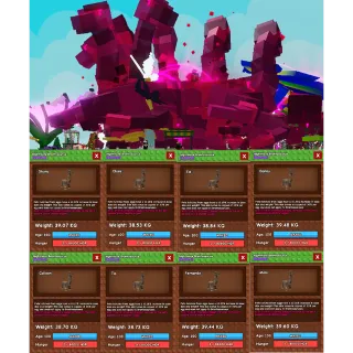 8 x Semi-huge Nightmare Brontosaurus Set