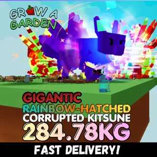 GIGANTIC Rainbow Hatched Corrupted Kitsune 284.78KG | RBH | Age 500 ⚡INSTANT DELIVERY⚡