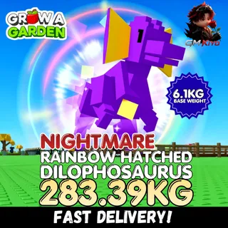 NIGHTMARE Rainbow Hatched Dilophosaurus 283.39KG | RBH Dilo | Age 500 ⚡INSTANT DELIVERY⚡