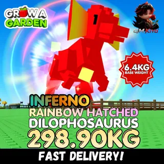 INFERNO Rainbow Hatched Dilophosaurus 298.90KG | RBH Dilo | Age 500 ⚡INSTANT DELIVERY⚡