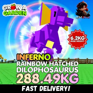 INFERNO Rainbow Hatched Dilophosaurus 288.49KG | RBH Dilo | Age 500 ⚡INSTANT DELIVERY⚡