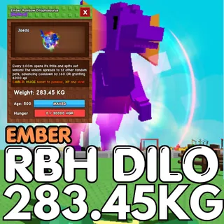 EMBER Huge Rainbow Hatched Dilophosaurus 283.45KG | RBH Dilo | Age 500⚡INSTANT DELIVERY⚡
