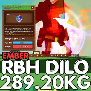 EMBER Huge Rainbow Hatched Dilophosaurus 289.20KG | RBH Dilo | Age 500⚡INSTANT DELIVERY⚡
