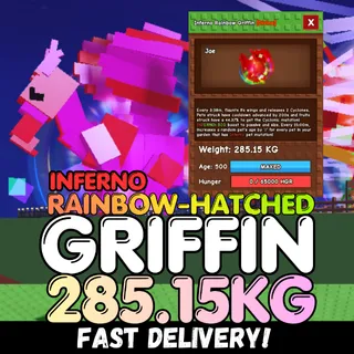 INFERNO Huge Rainbow Hatched Griffin 285.15KG | RBH Griffin | Age 500⚡INSTANT DELIVERY⚡