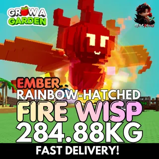 EMBER Rainbow Hatched Fire Wisp 284.88KG | RBH | Age 500 ⚡INSTANT DELIVERY⚡