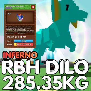 INFERNO Huge Rainbow Hatched Dilophosaurus 285.35KG | RBH Dilo | Age 500⚡INSTANT DELIVERY⚡