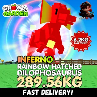 INFERNO Rainbow Hatched Dilophosaurus 289.56KG | RBH Dilo | Age 500 ⚡INSTANT DELIVERY⚡
