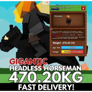 GIGANTIC Colossal Headless Horseman 470.20KG | Age 500 ⚡INSTANT DELIVERY⚡