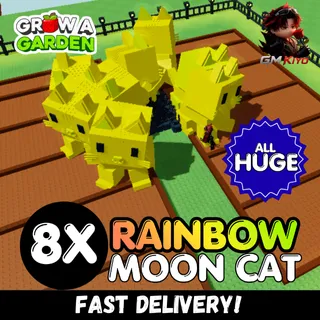 8x RAINBOW Moon Cat | All Huge | Age 500 ⚡INSTANT DELIVERY⚡