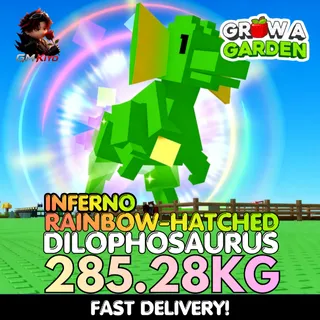 INFERNO Rainbow Hatched Dilophosaurus 285.28KG | RBH Dilo | Age 500 ⚡INSTANT DELIVERY⚡