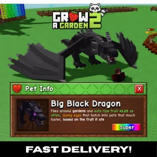 BIG Black Dragon | BBD | GAG2 ⚡INSTANT DELIVERY⚡