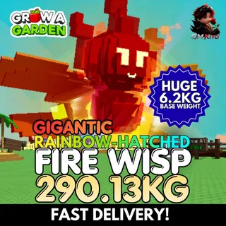 GIGANTIC Rainbow Hatched Fire Wisp 290.13KG | RBH Fire Wisp | Age 500 ⚡INSTANT DELIVERY⚡