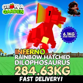 INFERNO Rainbow Hatched Dilophosaurus 284.63KG | Age 500 ⚡INSTANT DELIVERY⚡