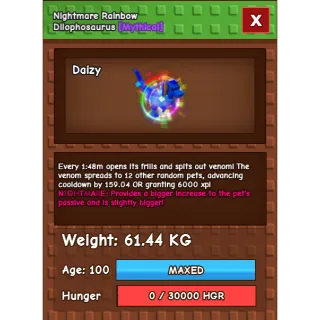 Huge Rainbow Hatched RBH Dilo 61.44KG ⚡INSTANT DELIVERY⚡