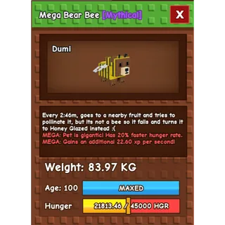 Mega Titanic Bear Bee 83.97KG