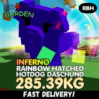 INFERNO Rainbow Hatched Hotdog Daschund 285.39KG | RBH Hotdog ⚡INSTANT DELIVERY⚡