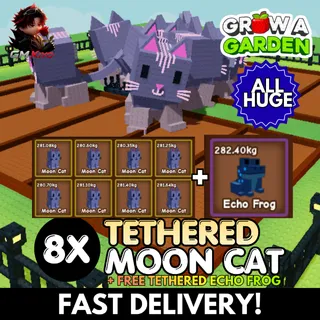 8X  Tethered Moon Cat with Free Echo Frog #2 | All Huge | Age 500 ⚡INSTANT DELIVERY⚡
