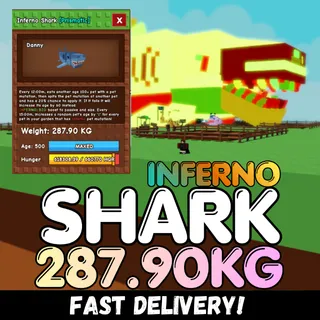INFERNO Huge Shark 287.90KG | 62KG BW | Age 500 ⚡INSTANT DELIVERY⚡