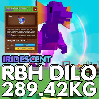 IRIDESCENT Huge Rainbow Hatched Dilophosaurus 289.42KG | RBH Dilo | Age 500⚡INSTANT DELIVERY⚡