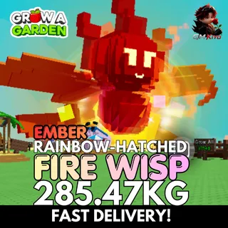 GIGANTIC Rainbow Hatched Fire Wisp 285.47KG | RBH | Age 500 ⚡INSTANT DELIVERY⚡