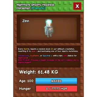 Huge Nightmare Ghostly Headless Horseman 61.48KG