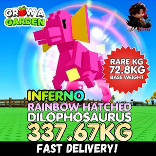 INFERNO Rainbow Hatched Dilophosaurus 337.67KG | Semi Titanic | Age 500 ⚡INSTANT DELIVERY⚡