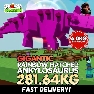 GIGANTIC Rainbow Hatched Ankylosaurus 281.64KG | RBH Anky | Age 500 ⚡INSTANT DELIVERY⚡