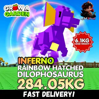 INFERNO Rainbow Hatched Dilophosaurus 284.05KG | RBH Dilo | Age 500 ⚡INSTANT DELIVERY⚡