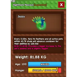 15s Titanic Nightmare Peacock 81.88KG