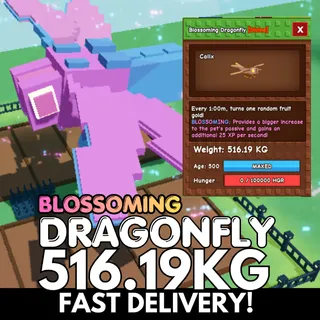 BLOSSOMING Colossal Dragonfly 516.19KG | Rare Size and Mutation⚡INSTANT DELIVERY⚡