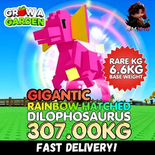 [RARE KG] GIGANTIC Rainbow Hatched Dilophosaurus 307.00KG | Age 500 ⚡INSTANT DELIVERY⚡